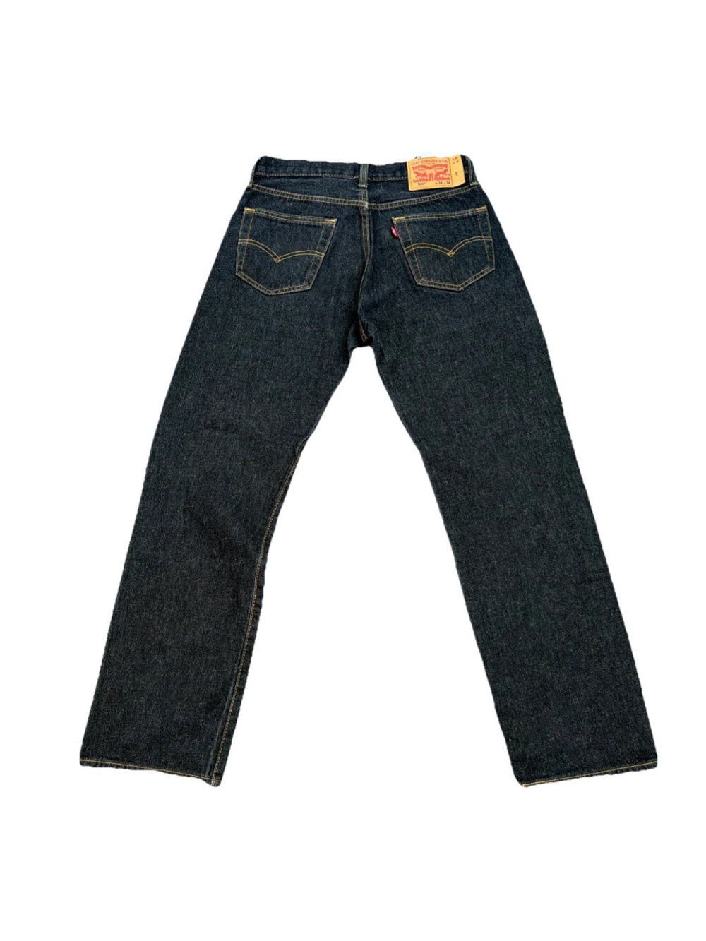 Levi's Men's 501’s Classic Button Fly Dark Wash Straight Leg Jeans 34X34 EUC
